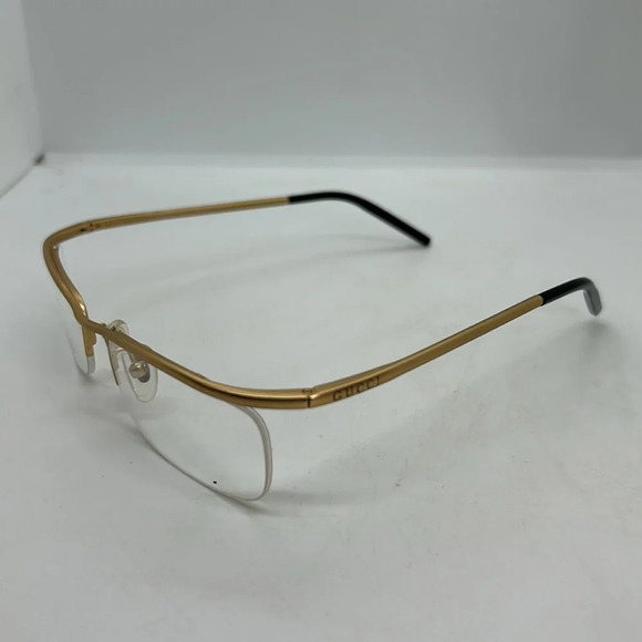 Gucci GG1850 COL.04 135 Eyeglasses Frames RXable.  Case Bag. Brushed Gold. New - Picture 1 of 14